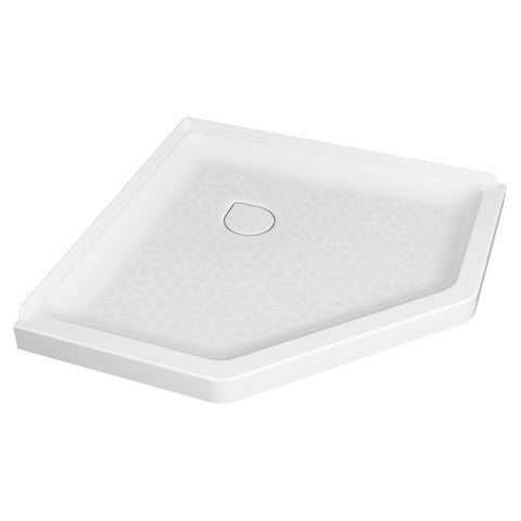Elevate 38-inch Neo-Angle Base with Center Drain Outlet