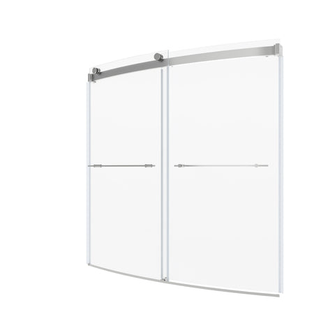 Elevate 60 In. x 60 In. Curved Barn-Style Tub Door