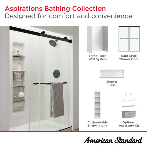 Aspirations 60 X 36 X 84-Inch Vertical Tile Shower Wall Set