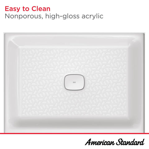 Aspirations 48 x 36-Inch Single Threshold Shower Base With Center Drain