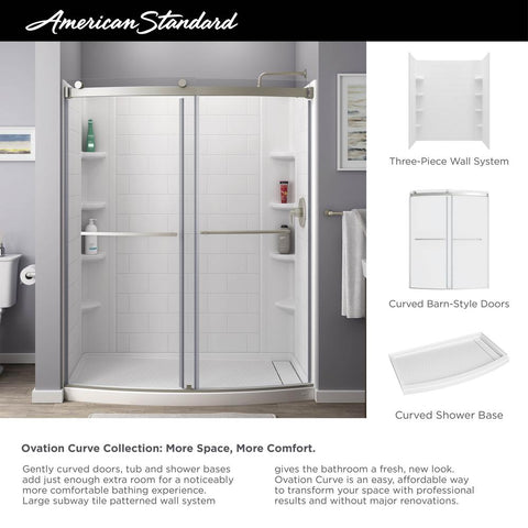 Ovation Curve 60X30-inch Shower Base with Left-hand Outlet