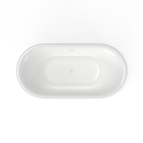 Studio® S 68 x 34-Inch Freestanding Bathtub Center Drain With Integrated Overflow