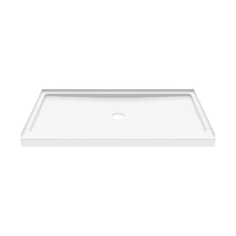 Princeton PRO 60 x 34 x 3 Porcelain Enamel Alcove Shower Base - Round Drain