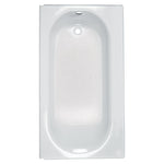 Princeton® Americast® 60 x 34-Inch Integral Apron Bathtub Above Floor Rough Left-Hand Outlet with Luxury Ledge