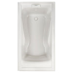 EverClean 60x32-Inch Integral Apron Deep Soak Bathtub with Left-Hand Outlet