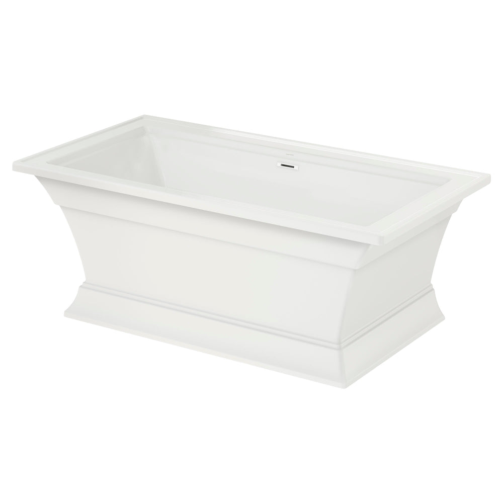 Town Square S 68 x 36-Inch Freestanding Bathtub Center Drain With Integrated Overflow