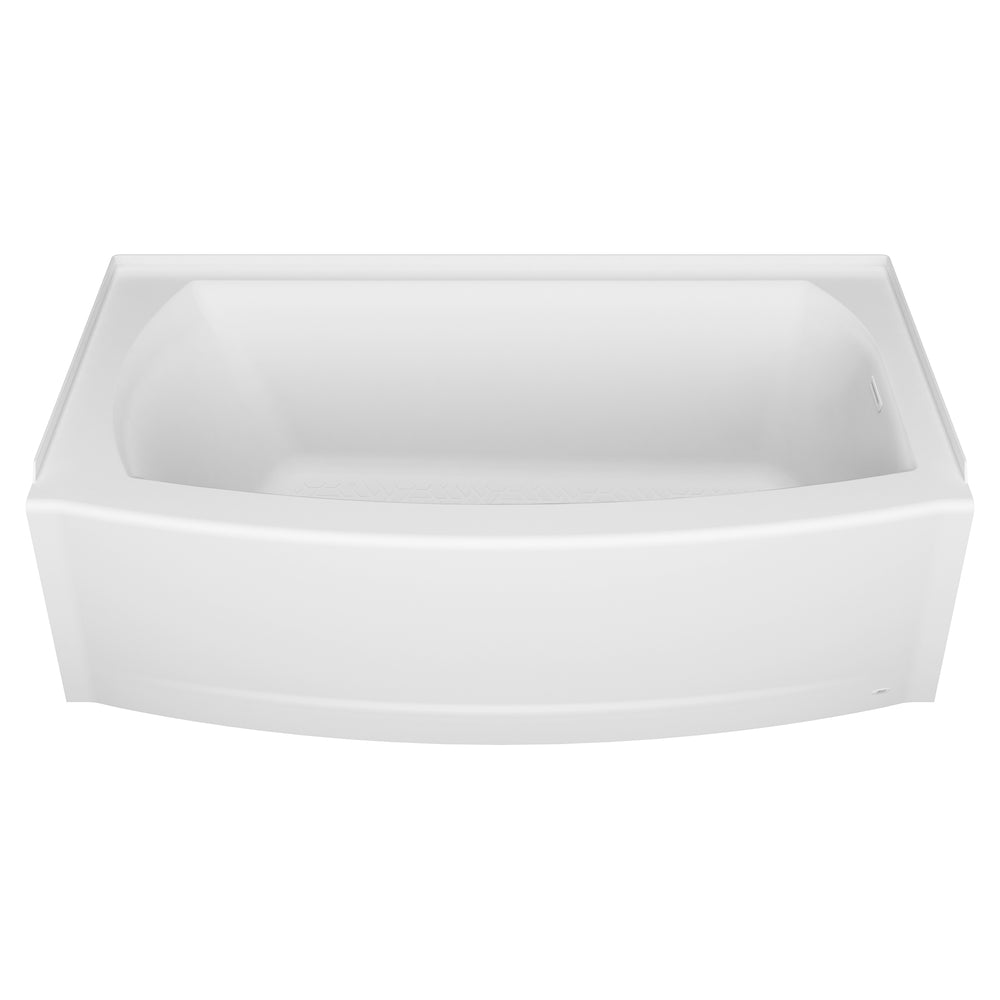 Ovation Curve 60x30-inch Integral Apron Bathtub with Right-hand Outlet with Deep Soak Drain