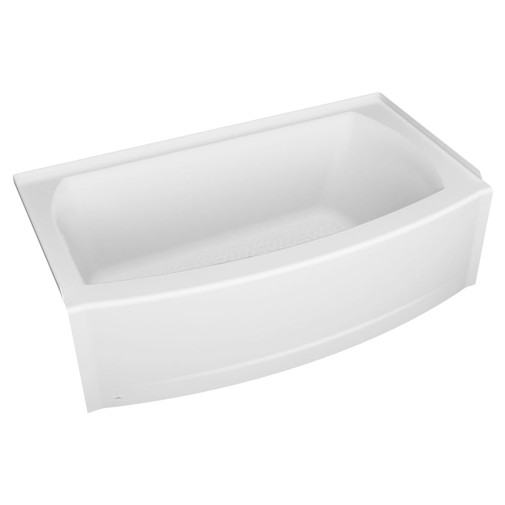 Ovation Curve 60x30-inch Integral Apron Bathtub with Left-hand Outlet with Deep Soak Drain