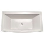 Townsend 68 x 36-Inch Freestanding Bathtub Center Drain With Integrated Overflow
