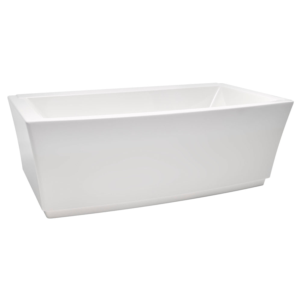 Townsend 68 x 36-Inch Freestanding Bathtub Center Drain With Integrated Overflow