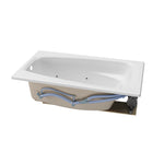 EverClean 60 in. Acrylic Rectangular Drop-In Whirlpool Bathtub