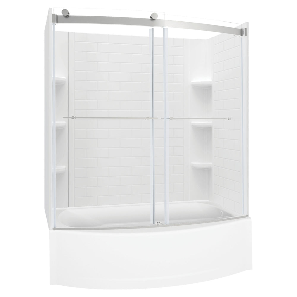Elevate 60X60-Inch Subway Pattern 3-Piece Tub Surround