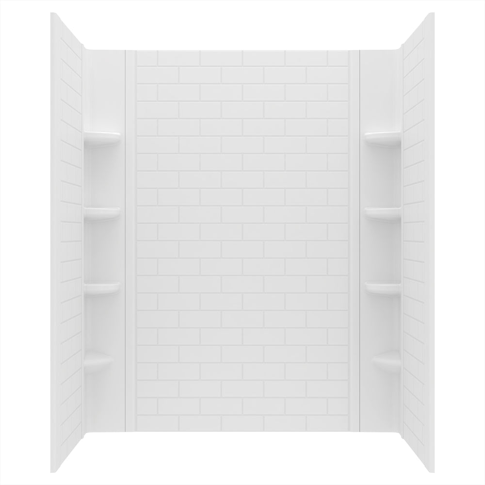 Elevate 60X72-Inch Subway Pattern 3-Piece Shower Surround