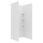 Mainstream 32In X 32In X 72In 4-Piece Glue-Up Alcove Shower Wall Set