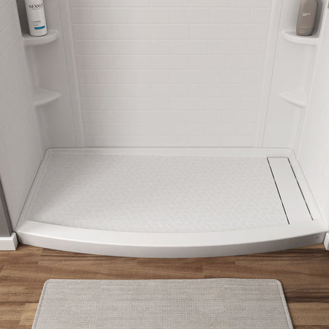 Elevate 60x30 Curved Shower Base Right Hand Drain
