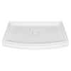 Elevate 48x30-inch Curved Shower Base with Center Drain Outlet