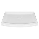Elevate 48x30-inch Curved Shower Base with Center Drain Outlet