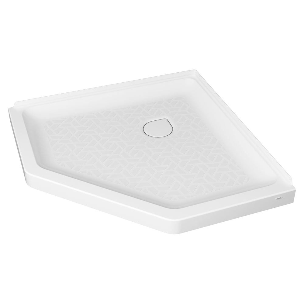 Elevate 38-inch Neo-Angle Base with Center Drain Outlet