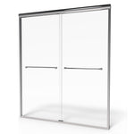 Euro 48 x 70-Inch Height Semi-Frameless Sliding Shower Door with Clear Glass