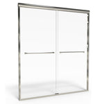 Euro 60 x 70-Inch Height Semi-Frameless Sliding Shower Door with Rain Glass