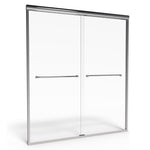 Euro 60 x 70-Inch Height Semi-Frameless Sliding Shower Door with Rain Glass