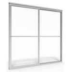 Prestige 60 x 58-1/2-Inch Framed Sliding Tub Door with Rain Glass