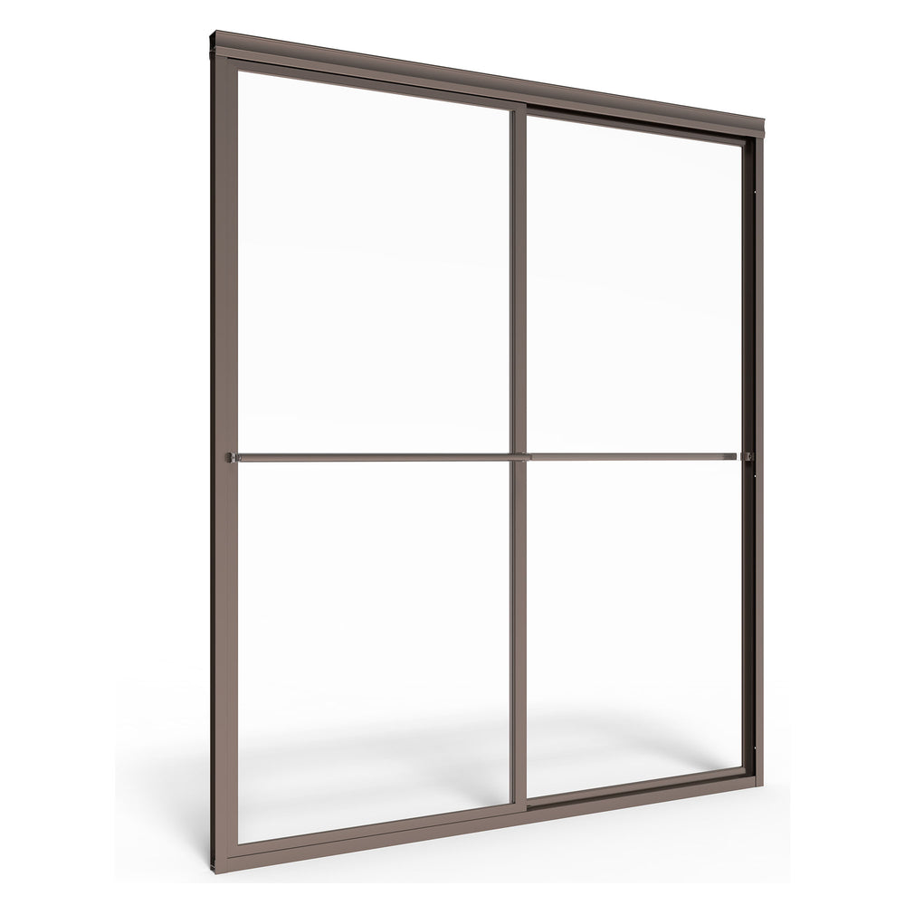 Prestige 48 x 71-1/2-Inch Height Framed Sliding Shower Door with Clear Glass