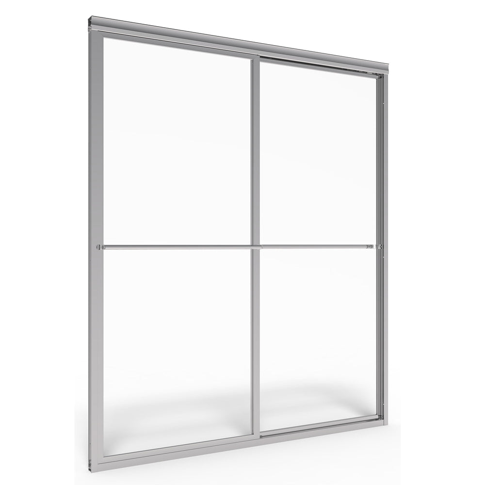Prestige 60 x 71-1/2-Inch Height Framed Sliding Shower Door with Clear Glass