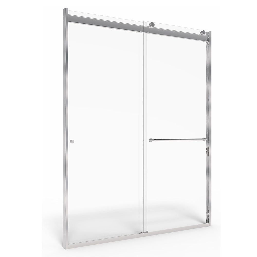 48 x 70-Inch Height Semi-Frameless Top-Roller Sliding Shower Door