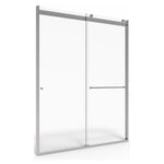 48 x 70-Inch Height Semi-Frameless Top-Roller Sliding Shower Door
