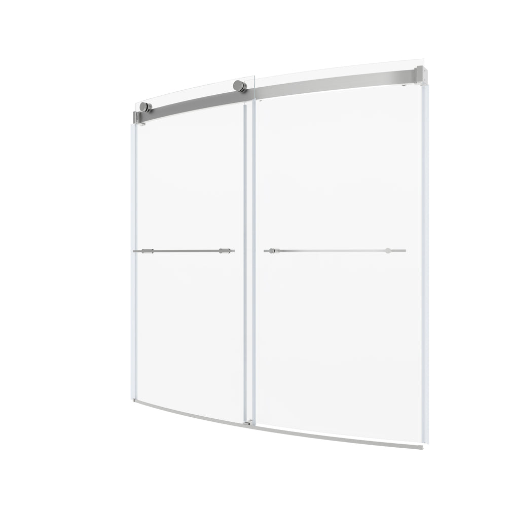 Elevate 60 In. x 60 In. Curved Barn-Style Tub Door