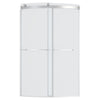 Elevate Frameless 48x72-inch Top-Roller Curved Sliding Shower Door