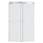 Elevate Frameless 48x72-inch Top-Roller Curved Sliding Shower Door