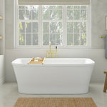 Aspirations 68 x 34-Inch Freestanding Bathtub With White Drain and Overflow