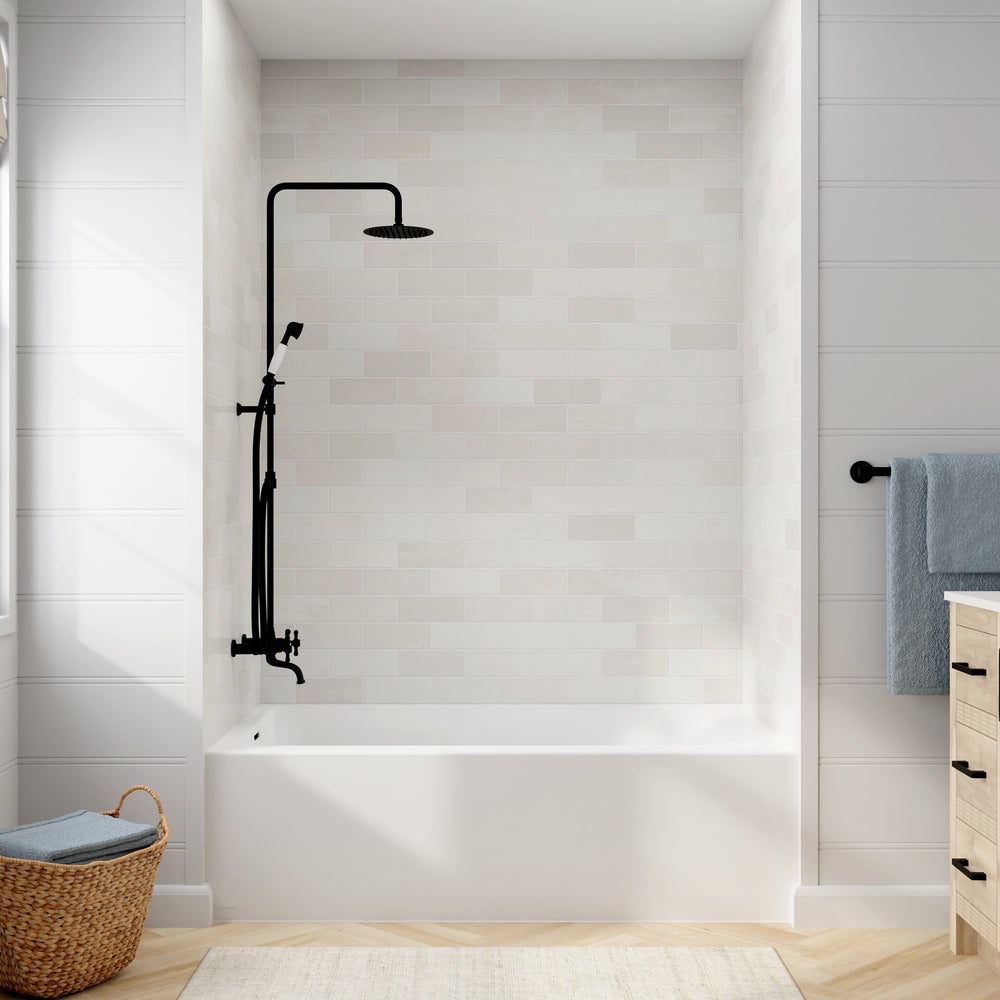 Aspirations 60 x 30-Inch Integral Apron Bathtub With Left-Hand Drain