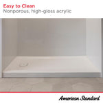 Aspirations 60 x 36-Inch Single Threshold Shower Base with Left-Hand Drain