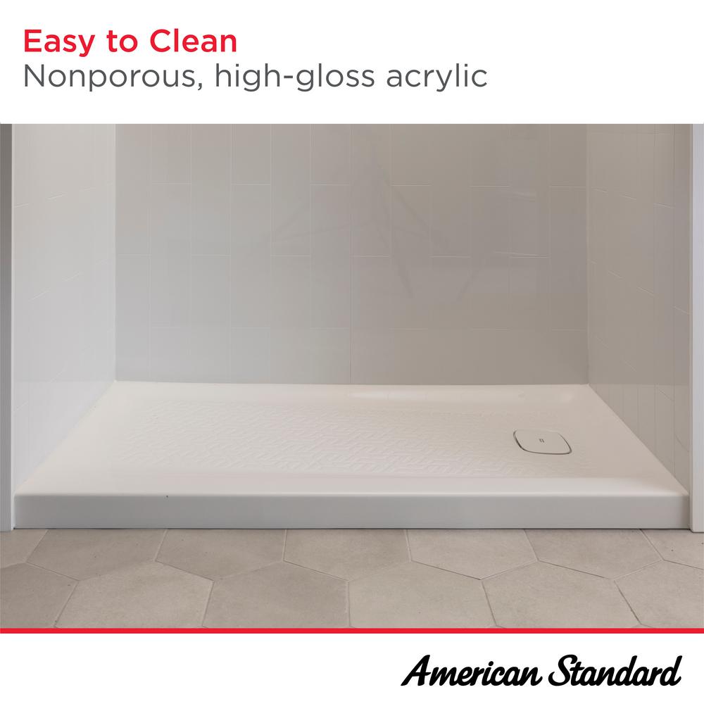 Aspirations 60 x 36-Inch Single Threshold Shower Base with Right Hand-Drain