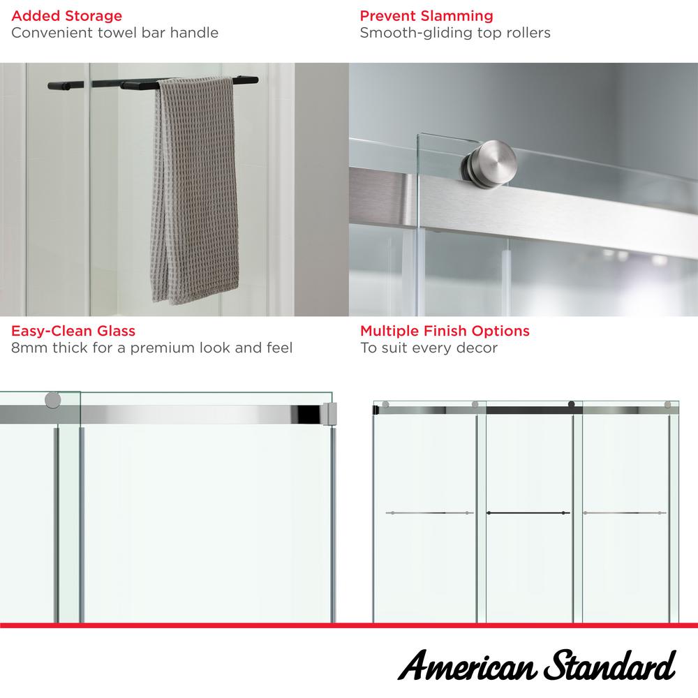 Aspirations 60 x 60-Inch Frameless Sliding Bathtub Door