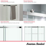 Aspirations 60 x 60-Inch Frameless Sliding Bathtub Door