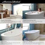 Cadet® 66 x 32-Inch Freestanding Bathtub With Polished Chrome Finish Filler and Drain Kit