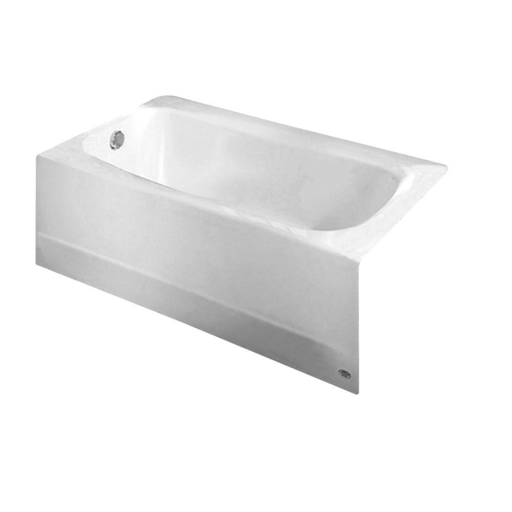 Cambridge® Americast® 60 x 32-Inch Integral Apron Bathtub With Left-Hand Outlet