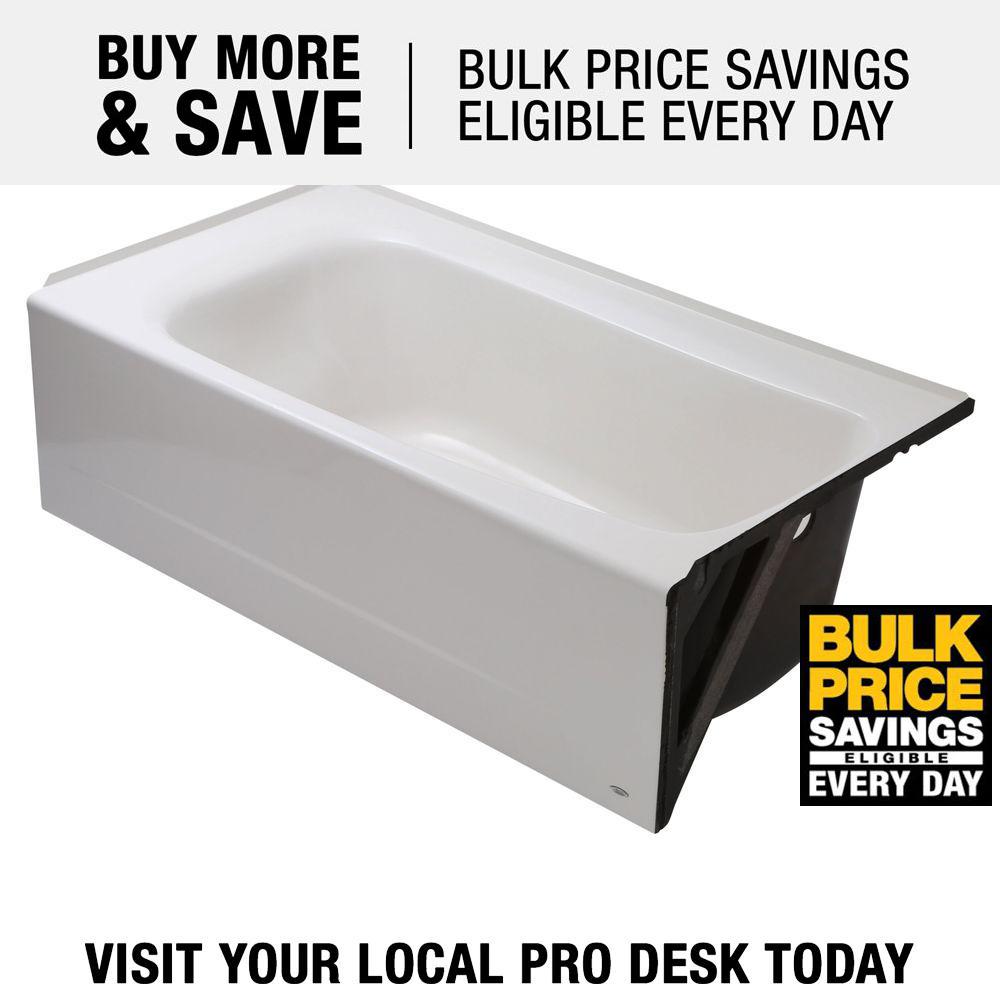 Cambridge® Americast® 60 x 32-Inch Integral Apron Bathtub With Right-Hand Outlet