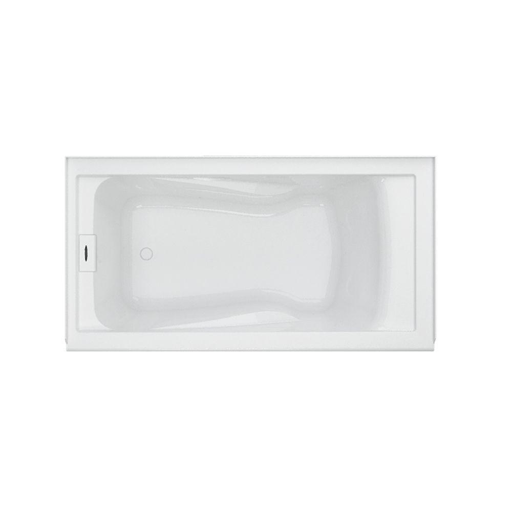 EverClean 60x32-Inch Integral Apron Deep Soak Bathtub with Left-Hand Outlet
