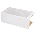 EverClean 60x32-Inch Integral Apron Deep Soak Bathtub with Left-Hand Outlet