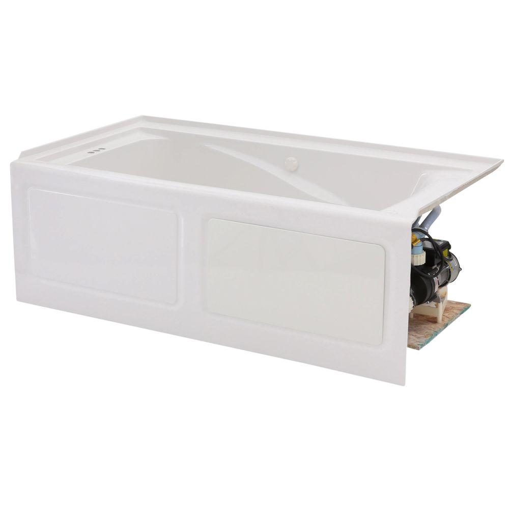 Evolution® 60 x 32-Inch Deep Soak® Integral Apron Bathtub Left-Hand Outlet With EverClean® Hydromassage System