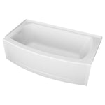 Ovation Curve 60x30-inch Integral Apron Bathtub with Left-hand Outlet with Deep Soak Drain