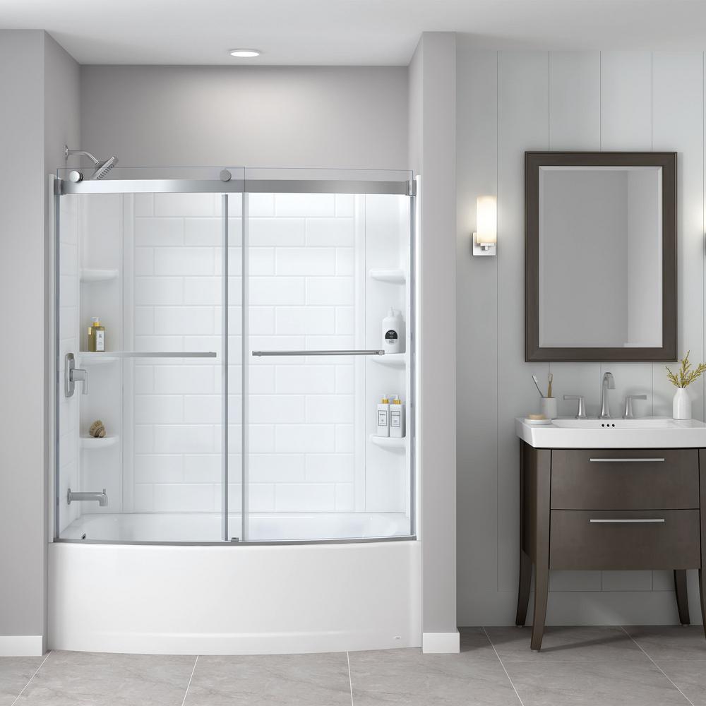 Ovation Curve 60x30-inch Integral Apron Bathtub with Left-hand Outlet with Deep Soak Drain