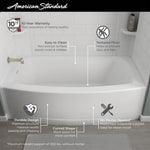 Ovation Curve 60x30-inch Integral Apron Bathtub with Left-hand Outlet with Deep Soak Drain