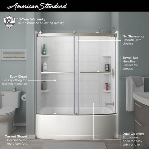 OVATION CURVE 60X60 TUB DOORS, BN