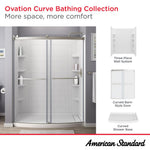 OVATION CURVE 48X72 BARN SHOWER DOOR, BN